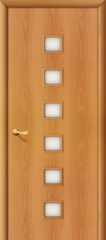 Дверь ламинированная межкомнатная (полный комплект) ПО Квадрат Миланский орех