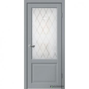 Межкомнатная дверь Эмалит С02 ПО Серый