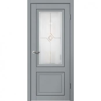 Межкомнатная дверь М01 ПО Серый, эмалит