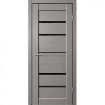 Межкомнатная дверь ST02 Grey soft Lacobel чёрное