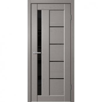 Межкомнатная дверь ST03 Grey soft Lacobel чёрное